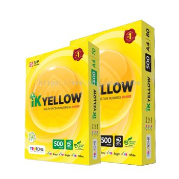 IK Yellow A4 Paper 70gsm & 80gsm - 450 Sheets