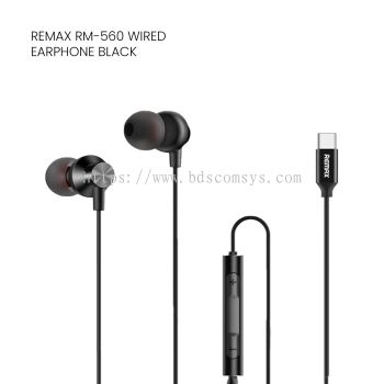 REMAX RM-560 Wired Earphone Black