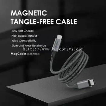 ORAIMO MAGNETIC TANGLE-FREE CABLE 60W Fast Charging Cable OCD-710CC 1M BLACK