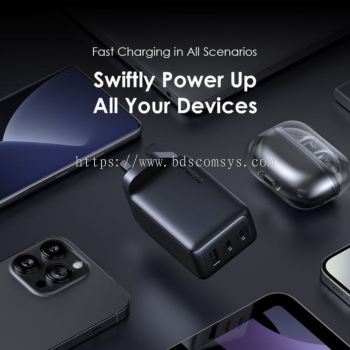 ORAIMO 65W ALL-IN-ONE GaN CHARGER For Phones and Laptops OCW-7652U+116CC BLACK