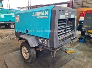 USED AIRMAN 185CFM PORTABLE AIR COMPRESSOR RENTAL