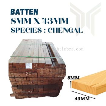 Batten 8mm x 43mm - Chengal