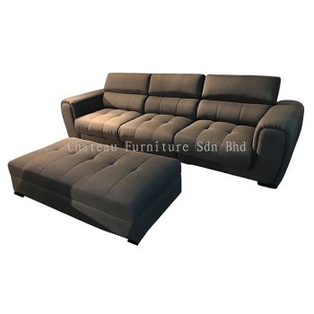 Special For You High density-foam Chateau Furniture 3 Seater Sofa with Stool Support With OEM Servic