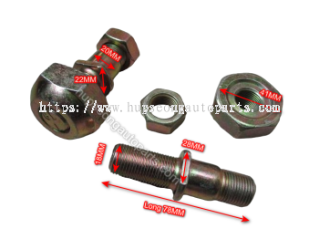 JBC REAR LEFT HAND WHEEL BOLT WITH NUT (WB-JBC-10RLA)