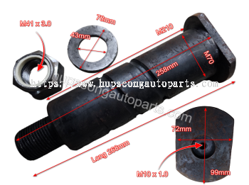 M70x268 FUWA SUSPENSION PIN WITH NUT (SPP-FUWA-405)