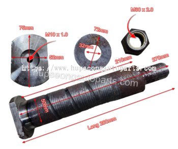 M50xM210 FUWA SUSPENSION PIN WITH NUT (SPP-FUWA-407)