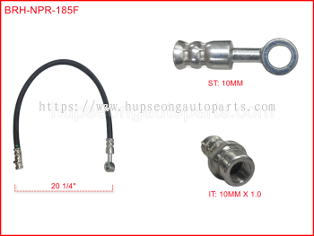 ISUZU NPR66 FRONT BRAKE HOSE #DISC #BRH101010 20 1/4" #BRH=17I (BRH-NPR-185F)