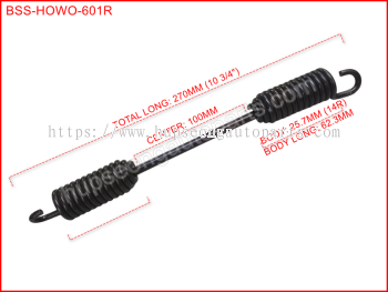 HOWO REAR BRAKE SHOE SPRING #60=DOUBLEFLEXITL270MM (BSS-HOWO-601R)