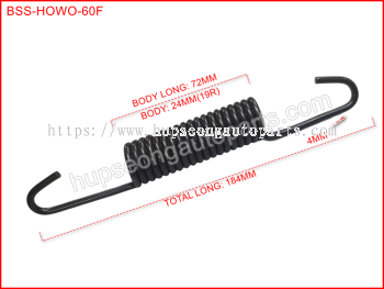 HOWO FRONT BRAKE SHOE SPRING #60=LONGTL72MM (BSS-HOWO-60F)