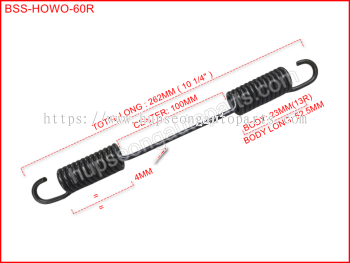 HOWO REAR BRAKE SHOE SPRING #60=DOUBLETL262MM (BSS-HOWO-60R)