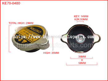 TOYOTA KE70 R123 HINO RADIATOR CAP #8004=38X57 HIGH:25MM KEY:14MMX51MM (KE70-0480)