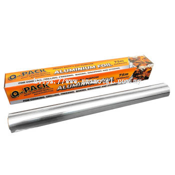 AMS Aluminium Foil Roll 75M Length 450 mm Width / Top Grade BBQ Grill Foil / Cooking Wrapping Foil [ Heavy Duty ]