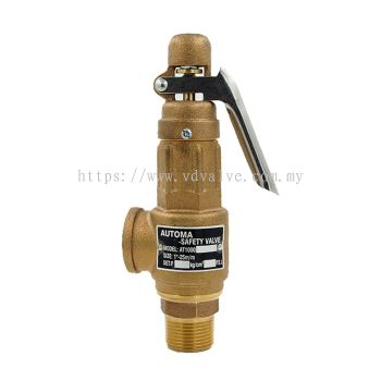 AUTOMA AT1000L Bronze/Brass Safety Valve with Lever Thread End