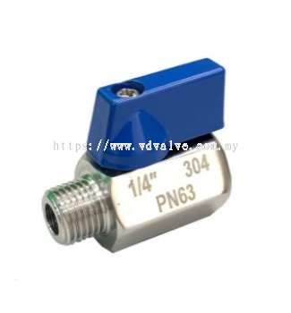 AT010/AT011 AUTOMA SS304 / SS316 Mini Ball Valve PN63 Thread End