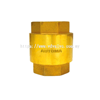 AUTOMA Brass Disc Vertical Spring Check Valve Thread End