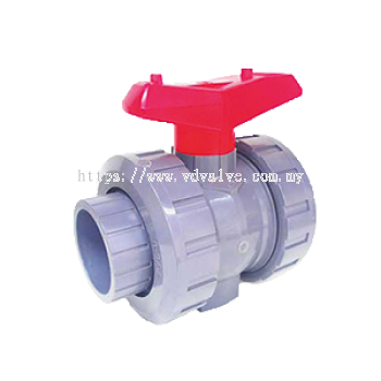 A2HS1 AUTOMA UPVC Double Union Ball Valve Socket