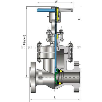 ARITA Cast Steel / WCB Gate Valve Flanged End ANSI 600