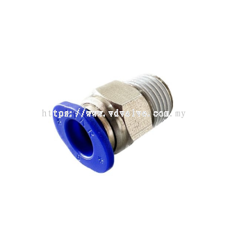 'STAR' Pneumatic One Touch Push-in Fitting Straight Type - Thread Size M5 to 1/2", Tube Size 4MM to 16MM