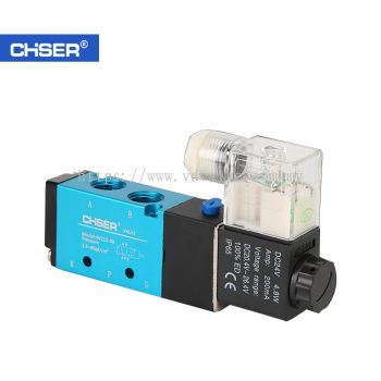 CHSER 4V210-08 5/2-Way Pneumatic Solenoid Valve - Single Coil Design