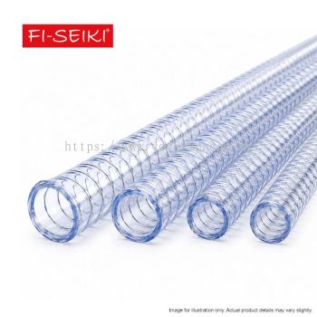FI-SEIKI PVC Spring Hose   Clear Steel Wire Reinforced Suction & Delivery Hose (3/8�� to 6��)