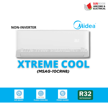 RESIDENTIAL AIRCOND XTREME COOL MIDEA 1.0HP (NON INVERTER) MSAG