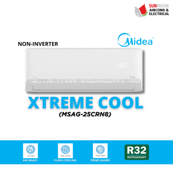 ENERGY-EFFICIENT MIDEA MSAG-25CRN8 AIR CONDITIONER WITH ECO-FRIENDLY R32 - PERFECT FOR KLANG VALLEY