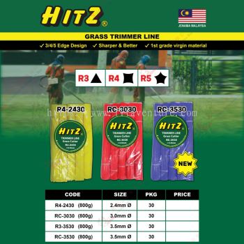 HITS BRAND GRASS TRIMMER LINE - R42430 RC3030 RC3530