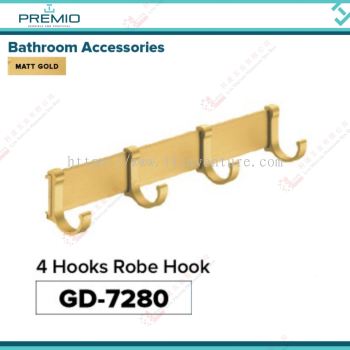 PREMIO BRAND 4 HOOKS ROBE HOOK - GD7280
