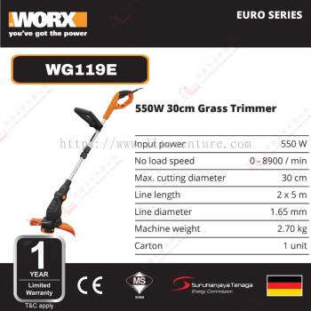 WORX BRAND GRASS TRIMMER - WG119E