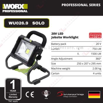 WORX BRAND LED JOBSITE WORKLIGHT - WU026.9