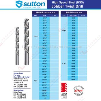 EVACUT BRAND JOBBER TWIST DRILL