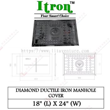 ITRON BRAND DAMOND DUCTILE IRON MANHOLE COVER