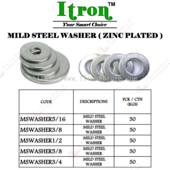 ITRON BRAND MILD STEEL WASHER - MSWASHER516 MSWASHER38 MSWASHER12 MSWASHER58 MSWASHER34