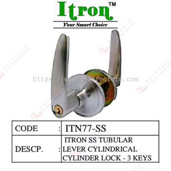 ITRON BRAND TUBULAR LEVER CYLINDRICAL LOCK - ITN77SS