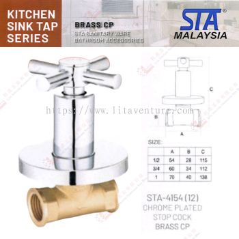 STA BRAND  CHROME PLATED STOP COCK - STA415412