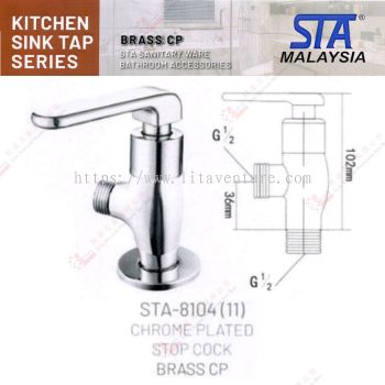 STA BRAND  CHROME PLATED STOP COCK - STA810411