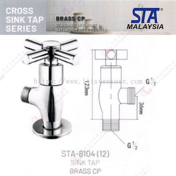 STA BRAND  CROSS SINK TAP - STA810412
