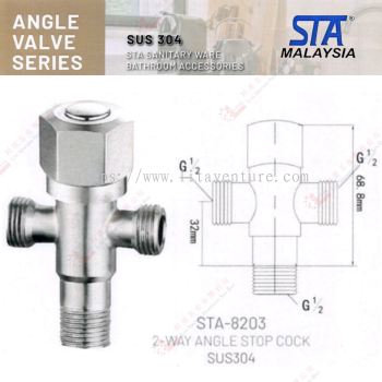 STA BRAND 2WAY SNGLE STOP COCK - STA8203