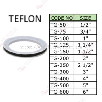 TEFLON - TG50 TG75 TG100 TG125 TG150 TG200 TG250 TG300 TG400 TG500 TG600