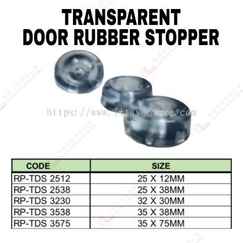 TRANSPARENT DOOR RUBBER STOPPER - RPTDS2512 RPTDS2538 RPTDS3230 RPTDS3538 RPTDS3575