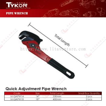 TYKOR BRAND AJUSTMENT PIPE WRENCH - MQAPW14  MQAPW18