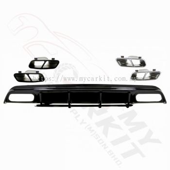 MERCEDES BENZ A CLASS W176 A45 REAR DIFFUSER WITH EXHAUST TIPS