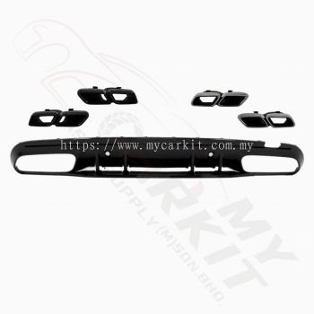 MERCEDES BENZ C CLASS W205 C63 REAR DIFFUSER WITH EXHAUST TIPS