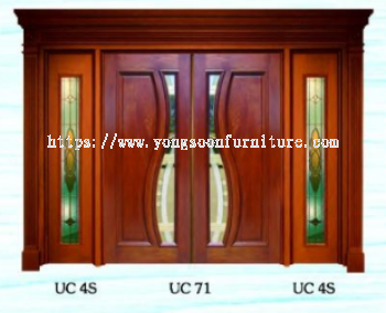 WOODEN GLASS DOOR - DOUBLE LEAF