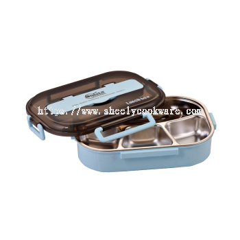 Sheely 304 Stainless Steel Lunch Box with Utensils