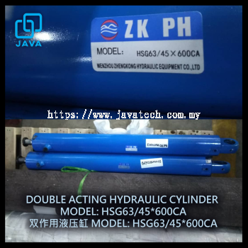 DOUBLE ACTING HYDRAULIC CYLINDER MODEL: HSG63/45*600CA