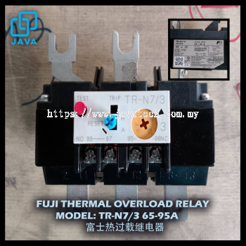 FUJI TR-N7/3 65-95A THERMAL OVERLOAD RELAY