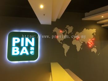 OFFICE INDOOR SIGNAGE AND WORLD MAP (PINBA, PETALING JAYA, 2017)