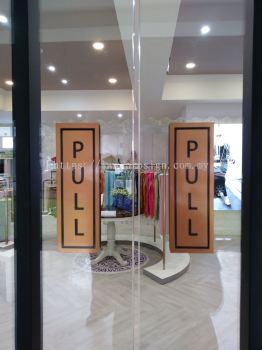 ROSE GOLD ETCHING PUSH PULL SIGN (NEALOFAR, KL, 2018)