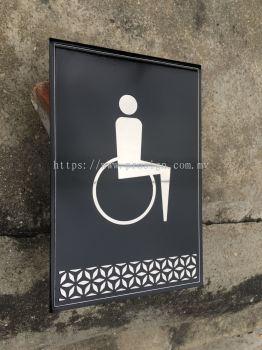 STAINLESS STEEL ETCHING HANDICAP SIGN (SUNWAY HOTEL, BANDAR SUNWAY, 2019)